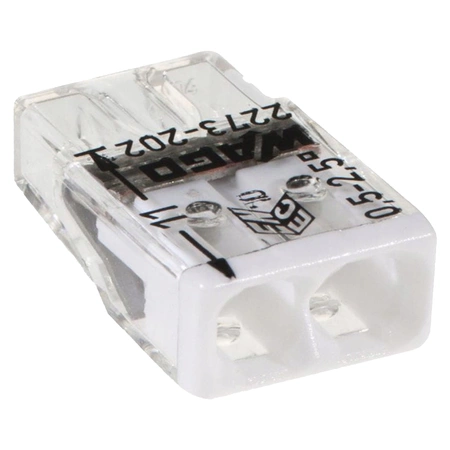 100x WAGO 2273-202 Quick Connect Instalační konektor pro WIRE 2x0.5-2.5 mm