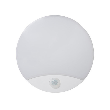 Plafond LED povrchová montáž 15W 1250lm 4000K neutrální IP44 kulatý bílý PIR senzor SANSO KANLUX