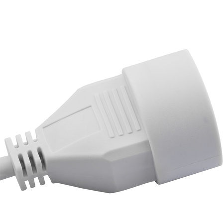 Napájecí prodlužovací kabel zástrčka-zásuvka s uzemněním 10m 3x1.5mm 16A Bílá ECOLIGHT