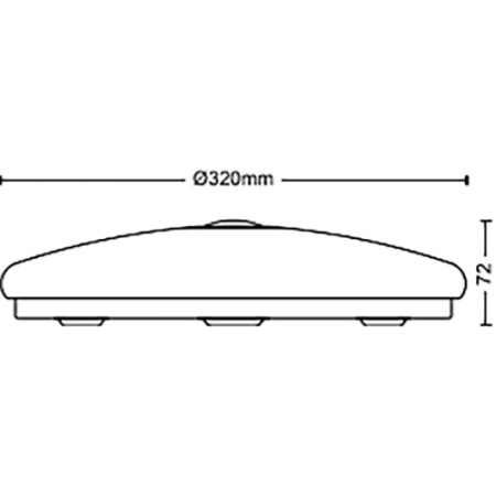Přisazené LED stropní svítidlo MAUVE 16W 2700K 32cm kulaté se senzorem pohybu PHILIPS