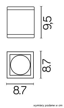 Venkovní stropní zahradní svítidlo SPOT LED Adela Midi M1458 DG GU10 Su-Ma