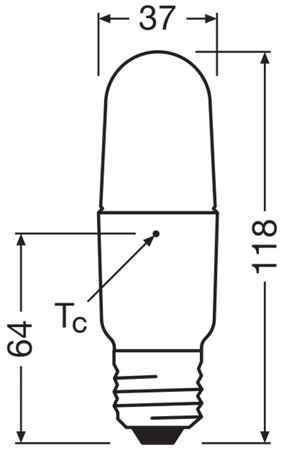 LED žárovka B37 E27 Capsule 8,5W = 60W 806lm 2700K teplá bílá 240° STAR CLASSIC Osram