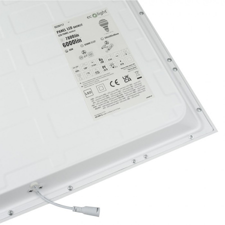 LED panel 60x60 Panel pro zapuštěnou montáž 60W 7800lm 6500K studená bílá podsvícený Ecolight