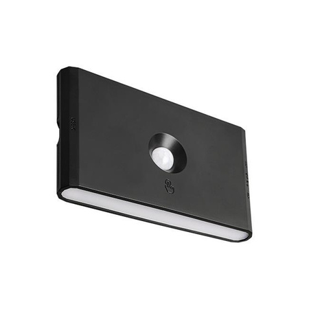 LED dobíjecí lampa 1W 170lm 3000/4000/6500K CCT 180° se senzorem pohybu Stmívatelná černá Wolf Masterled