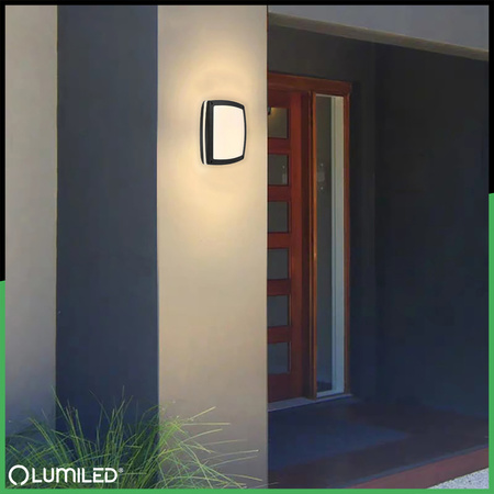 Zahradní nástěnná lampa stropní, 2x E27 čtvercové LARIS LUMILED