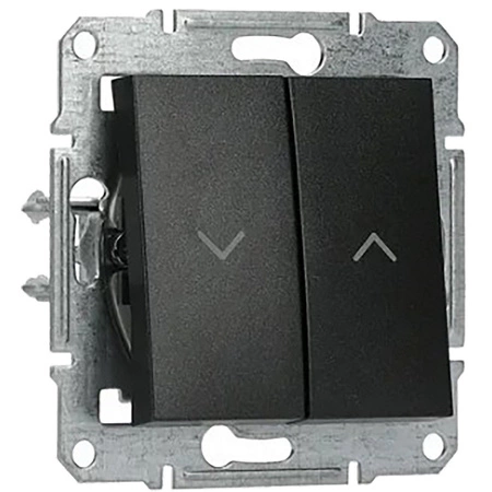 Roletový spínač bez rámečku. dvojitý Asfora IP20 Antracit