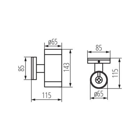 Venkovní nástěnné svítidlo LED BART 2x GU10 IP54 Kanlux