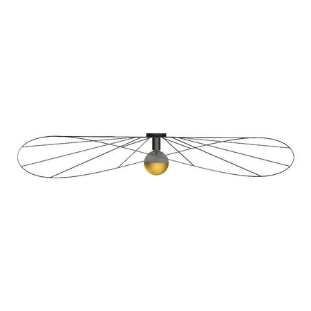 ESKOLA E27 Nástěnné stropní svítidlo 140 cm černé SOLLUX