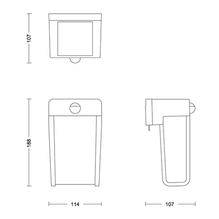 Venkovní nástěnné svítidlo LED Solar Movement Sensor 2700K IP44 PHILIPS