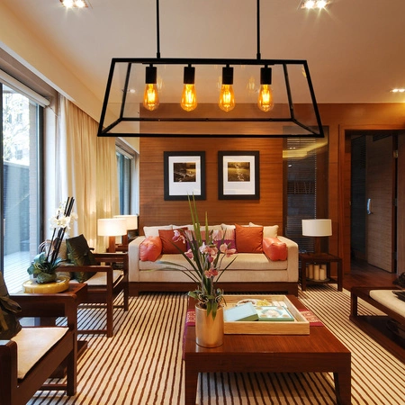 IL MIO FINLAND Lustrová závěsná stropní lampa 4xE27 Černá - GOLDLUX (Polux)