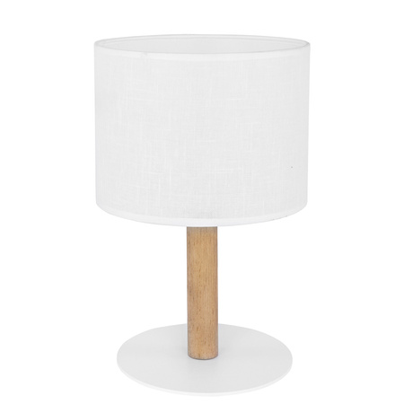Stolní noční lampa DEVA bílá dřevěná moderní E27 5217 TK Lighting
