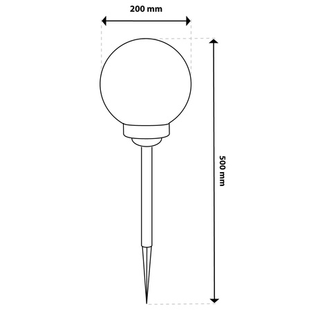 LED ATRIS Solární zahradní lampa poháněná nadzemní bílou koulí 20 cm RGB LUMILED
