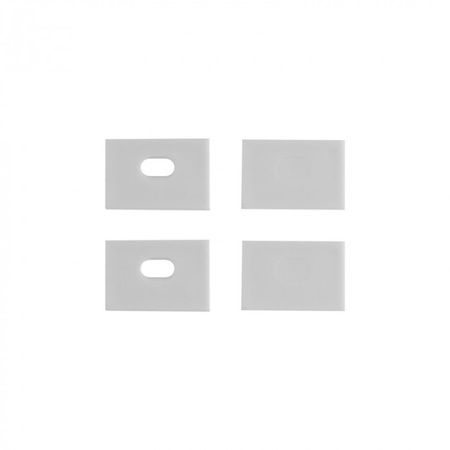 Hliníkový LED profil pro sádrokarton REGIPS široký pod dlažbu Bílý 2m s mléčným stínítkem pro LED pásky + koncové krytky GNS Ecolight series