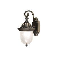 Zahradní lampa LED nástěnná lampa SYDNEY E27 IP23 Down Lucerna starožitná zlatá RABALUX