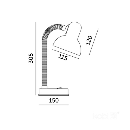 Stolní lampa Stolní svítidlo Nastavitelná E27 Bílá Smiley Kobi