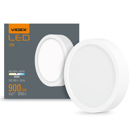 LED panel pro povrchovou montáž Plafond 12W 1250lm 4000K neutrální bílá Videx