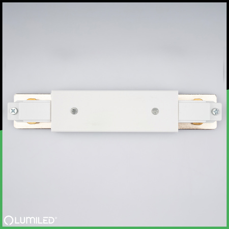 1F KOLEJNICOVÝ KONEKTOR PŘÍMÝ S NAPÁJECÍM ZDROJEM BÍLE PODSVÍCENÝ