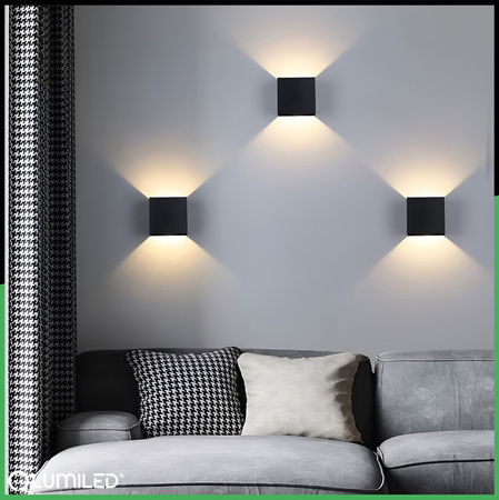 Zahradní nástěnná lampa G9, nastavitelné nahoru a dolů Černá PYXIS LUMILED