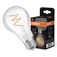 Dekorativní LED žárovka A60 E27 4,6W = 40W 470lm 2200K Warm CRI90 300° Filament Dimmable Vintage 1906 Osram