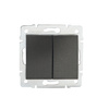 Zápustný dvoucestný spínač 10A Square Graphite LOGI Kanlux
