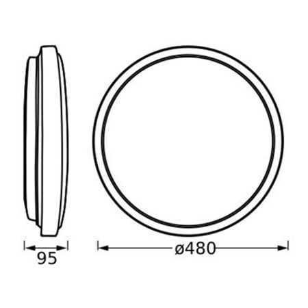 Plafond LED stropní svítidlo 36W 2500lm 3000K teplá bílá 48cm Orbis Ledvance