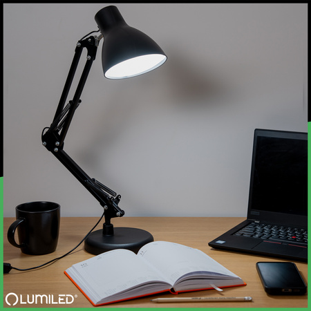 Stolní lampa LED 7W, CCT USB stmívatelná Černá MARTI LUMILED