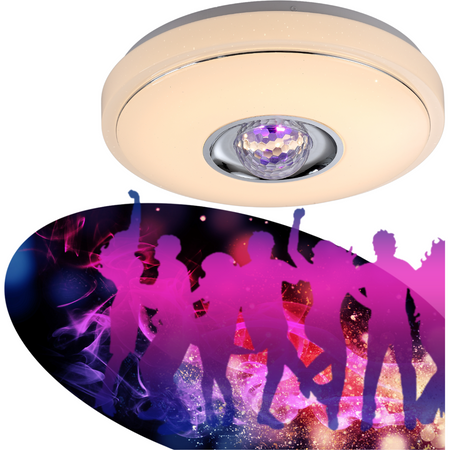 Přisazená LED stropní lampa 18W RGB + Teplá bílá MAGIC DISCO 38cm + dálkové ovládání