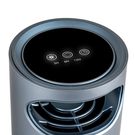 UV lampa s insekticidní pastí Elektrická stojící lucerna s ventilátorem 8xSMD 5W LED šedá VA0193 VAYOX