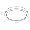 Plafond LED stropní svítidlo 48W 5300lm CCT 120° bílé černé IP44 Pilotní stmívatelné Halina Sanico Goldlux