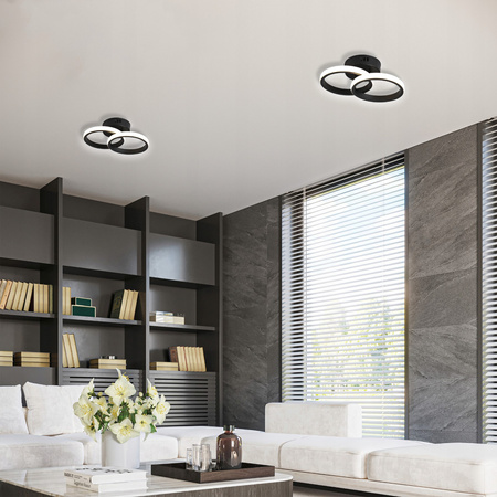 LED lustrové stropní svítidlo 13W NEBULA LYRA Černá