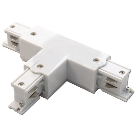 Trojitý T-konektor pro třífázové přípojnice. bílý