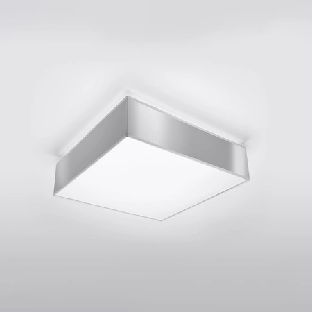 LED stropní svítidlo Plafond HORUS 2xE27 Čtvercové svítidlo 35cm šedé SOLLUX