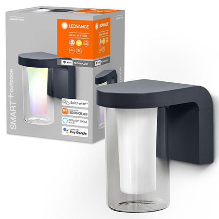 LED fasádní nástěnné svítidlo INTELLIGENT 10W 420 lm Teplá bílá barva světla + RGB SMART + WiFi CASCADE LEDVANCE