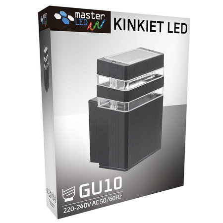 Fasádní nástěnné svítidlo INEZ Dark Grey GU10 ALUMINIUM IP54