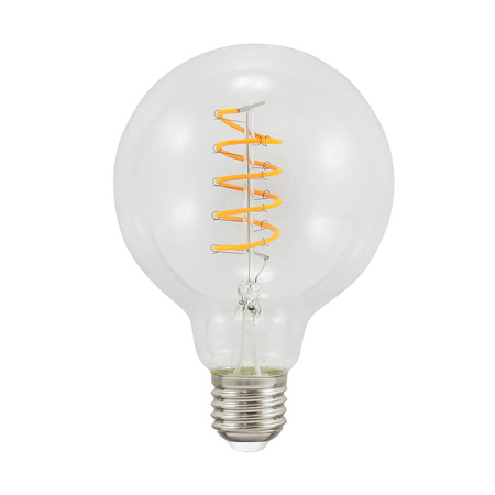 LED žárovka E27 G95 4W = 21W 210lm 2200K Teplá bílá 360° vlákno GOLDLUX (Polux)