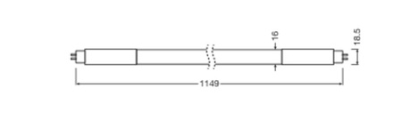 LED zářivka G5 T5 16W 2160lm 3000K teplá bílá 190° 115cm Ledvance
