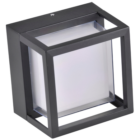 KANSAS LED nástěnná lampa zahradní lampa IP44 12W 4000K černá GOLDLUX (Polux)