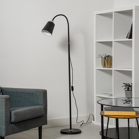 LED E27 černá s nastavitelnou výškou Kalso Lumiled Stojací lampa