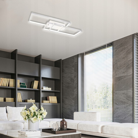 LED lustrová stropní lampa 90W CCT GALAXIS VELA bílá + dálkové ovládání