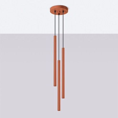 Stropní závěsné svítidlo Tuba Spot 3x G9 Ochre Red Pastelo Ocean Green SL.1527 Sollux