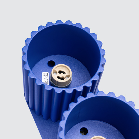 Povrchová montáž 2x GU10 Aluminium Blue Ultramarine Aura Deep Space SL.1810 Sollux