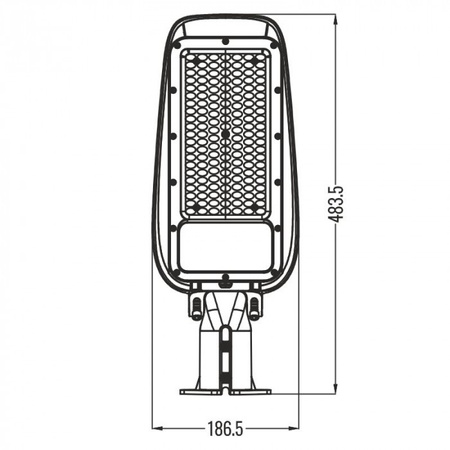 LED pouliční lampa 100W 13000lm 6500K Cold IP65 130lm/W PREMIUM Ecolight