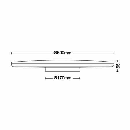 Plafond LED lampa pro povrchovou montáž OZZIET 36W 2700K 50cm bílá kulatá PHILIPS