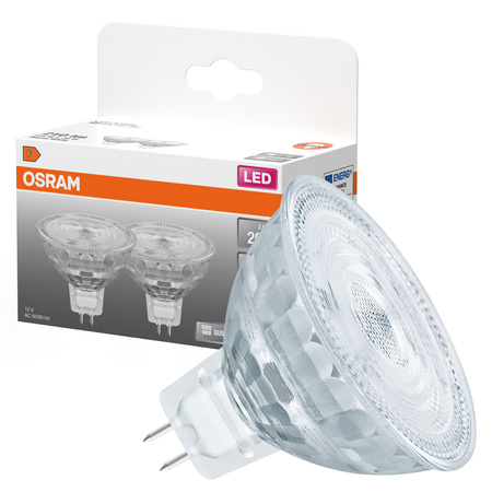 2x LED žárovka MR16 reflektor GU5.3 2,6W = 20W 210lm 2700K teplá bílá 12V 36° STAR Osram