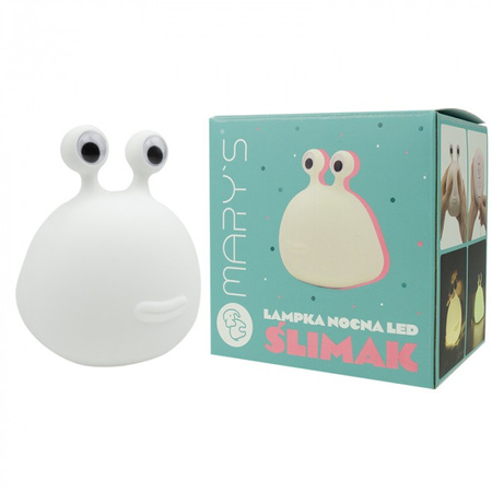 Dětské LED noční světlo 0,6W 2800K teplé USB dobíjecí 1200mAh bílé MARY'S Snail