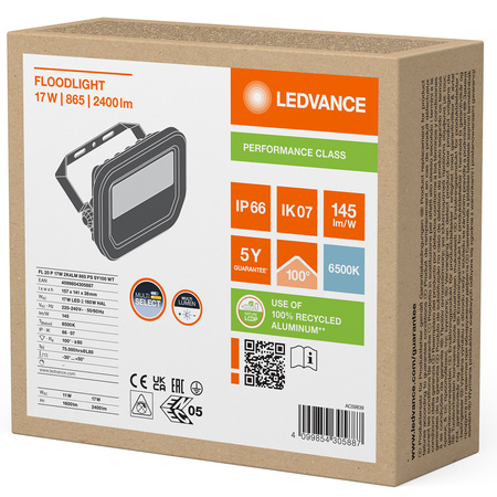 LED reflektor 17W 2400lm 6500K IP66 bílý LEDVANCE reflektor