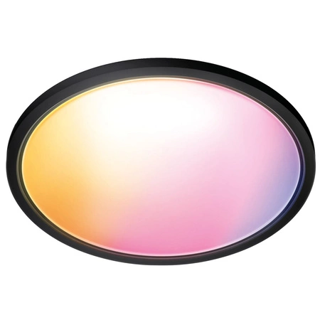 Plafond LED světlo pro povrchovou montáž 32W CCT + RGB Black SMART WiFi WiZ