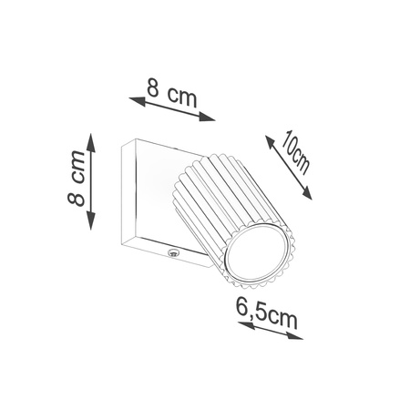 Nástěnné svítidlo Reflektor Tuba Spot GU10 Olive Carbon Deep Space SL.1616 Sollux