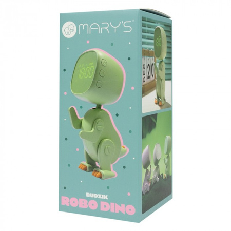 Dětský elektronický budík zelený dobíjecí 1200mAh ROBO MARY'S