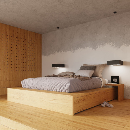 Svítidlo pro povrchovou montáž HORUS 4xE27 Plafond Square 55cm Moderní černobílé SOLLUX